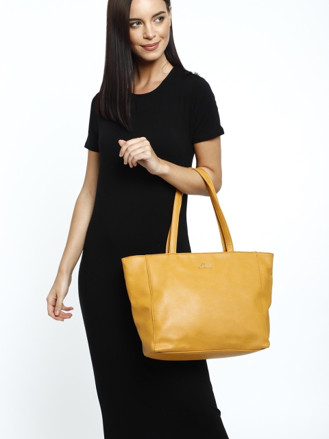 

Lavie Yellow Solid Shoulder Bag