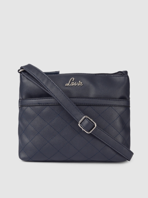 

Lavie Navy Blue Solid Sling Bag