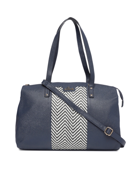 

Lavie Navy Blue & White Textured Shoulder Bag