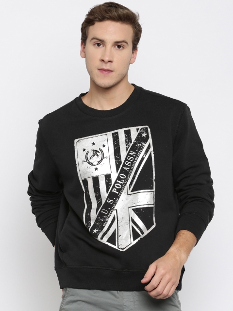 

U.S. Polo Assn. Denim Co. Black Printed Sweatshirt