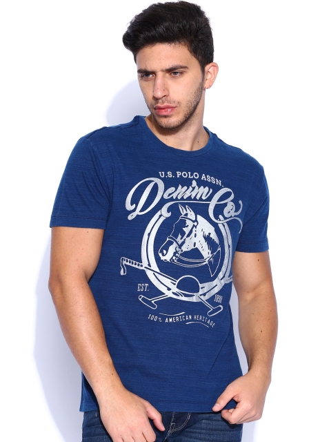 

U.S. Polo Assn. Denim Co. Blue Printed T-shirt