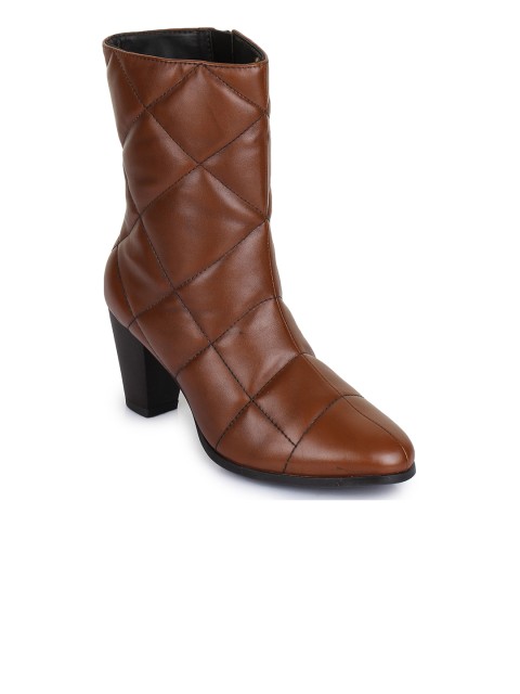 

Bruno Manetti Women Brown Textured Heeled Boots