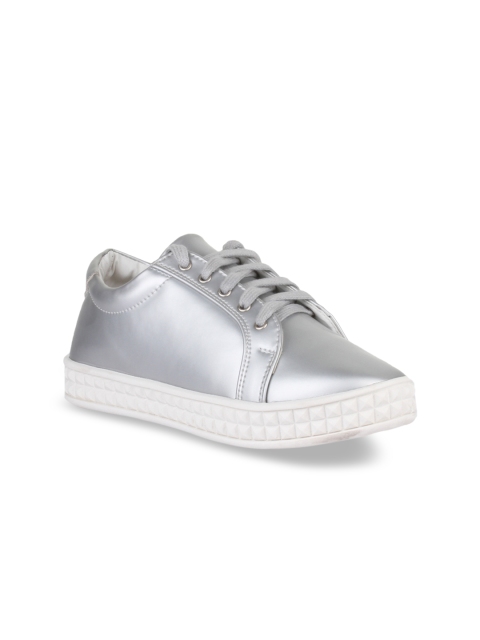 

Bruno Manetti Women Silver-Toned Sneakers
