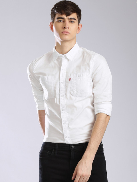 

Levi's White Slim Fit Casual Shirt
