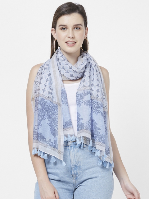 

Vozaf Women Blue & Grey Printed Stole