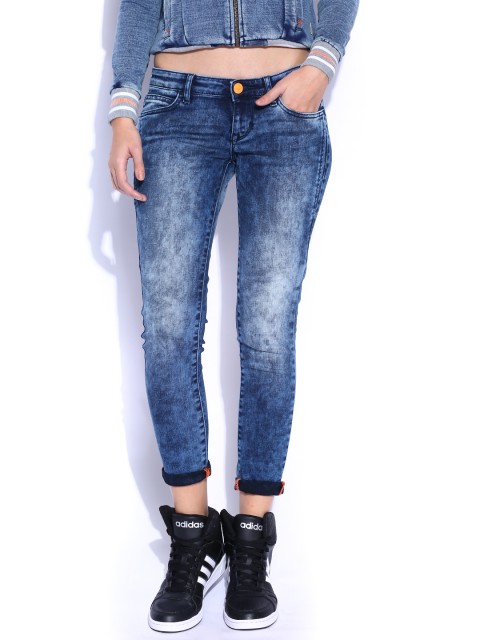 

Lee Blue Low-Rise Maxi Ankle Skinny Fit Jeans