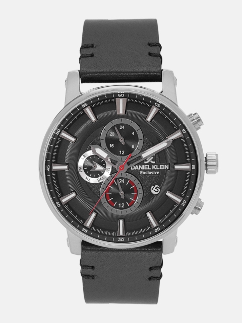 

Daniel Klein Exclusive Men Gunmetal-Toned Chronograph Watch 12103-6, Metallic