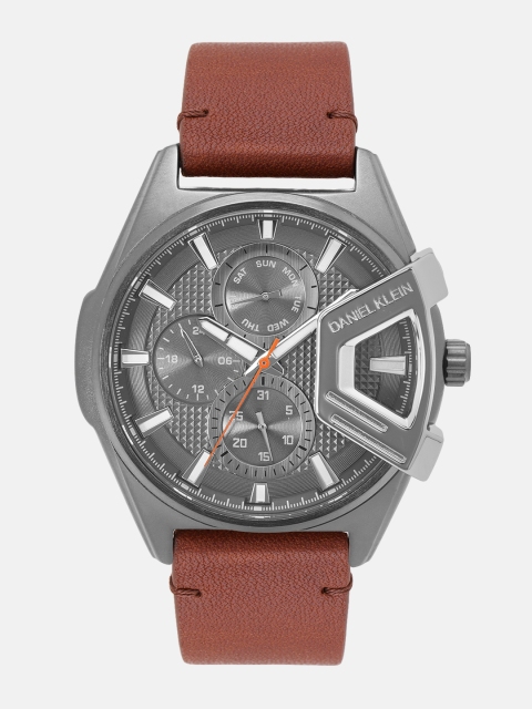 

Daniel Klein Men Gunmetal-Toned Analogue Watch 12158-5, Metallic
