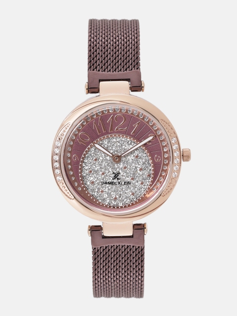 

Daniel Klein Women Mauve & Silver-Toned Shimmer Analogue Watch DK12094-7