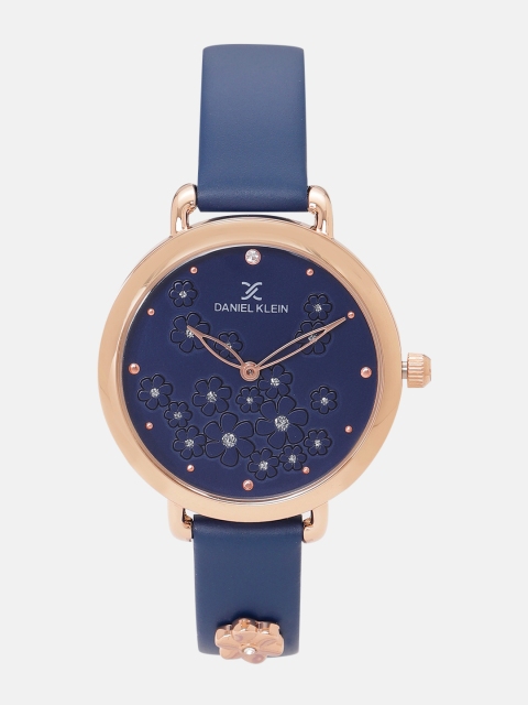 

Daniel Klein Women Navy Textured Analogue Watch DK12055-2, Navy blue