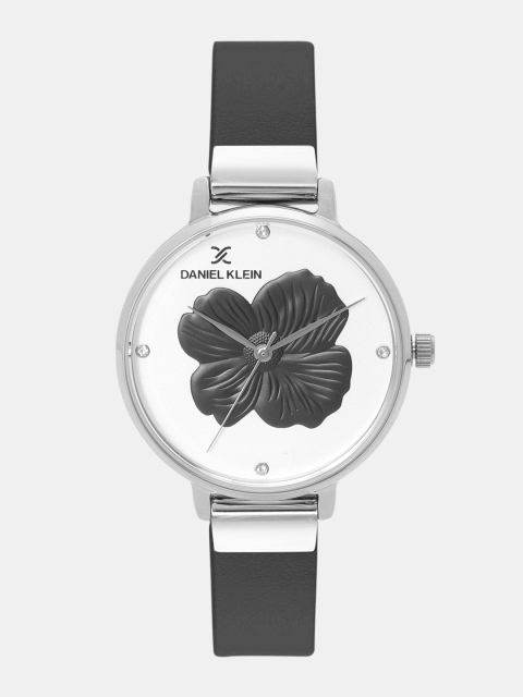 

Daniel Klein Trendy Women Silver-Toned & Black Analogue Watch 12047-1
