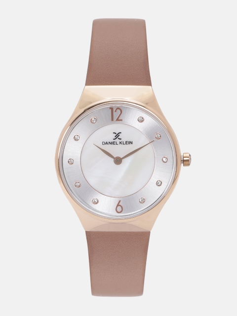 

Daniel Klein Women White & Silver-Toned Analogue Watch 12059-3