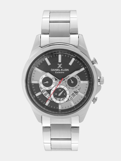 

Daniel Klein Exclusive Men Grey & Black Chronograph Watch 12110-1