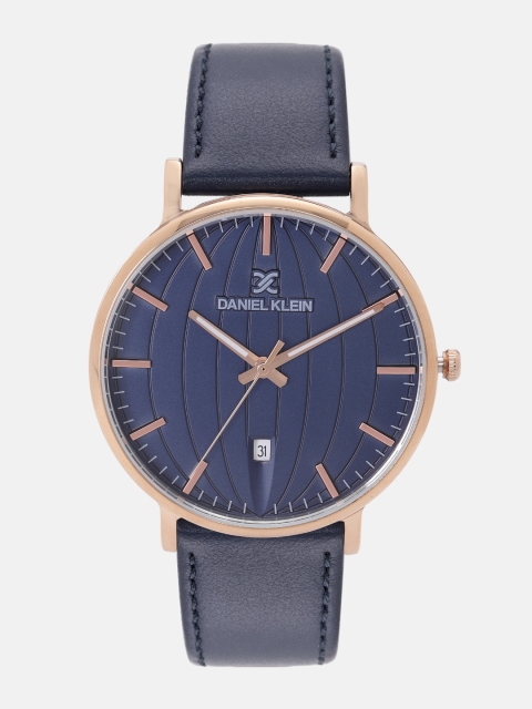 

Daniel Klein Men Navy Textured Analogue Watch DK12104-4, Navy blue