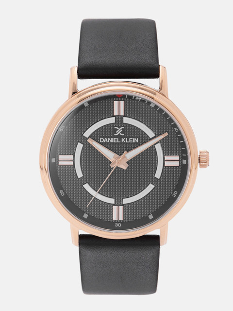 

Daniel Klein Men Black Textured Analogue Watch DK12157-3