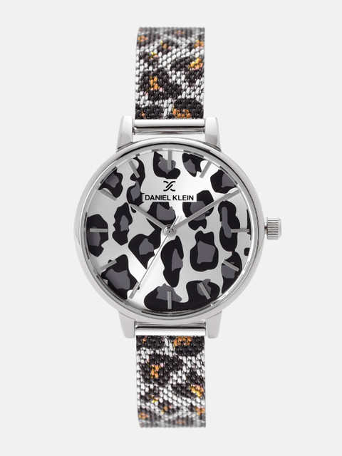 

Daniel Klein Trendy Women Silver-Toned & Black Analogue Watch 12074-3