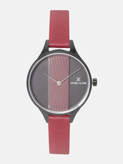 

Daniel Klein Fiord Women Black & Maroon Analogue Watch 12050-6