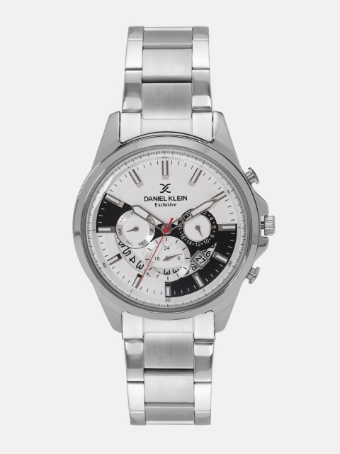 

Daniel Klein Men Silver-Toned & Black Analogue Watch 12110-2