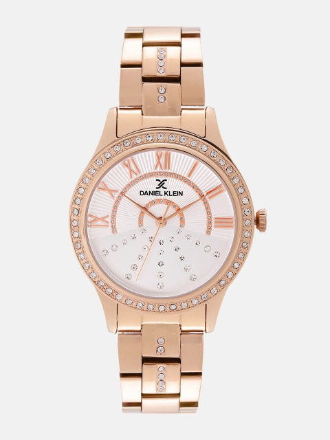 

Daniel Klein Women Silver-Toned Embellished Analogue Watch DK12095-3