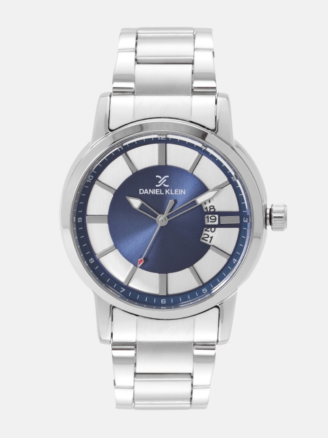 

Daniel Klein Men Navy & Silver-Toned Analogue Watch DK12108-5, Navy blue
