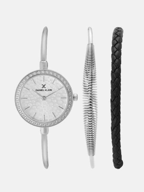 

Daniel Klein Women Watch Gift Set, Silver