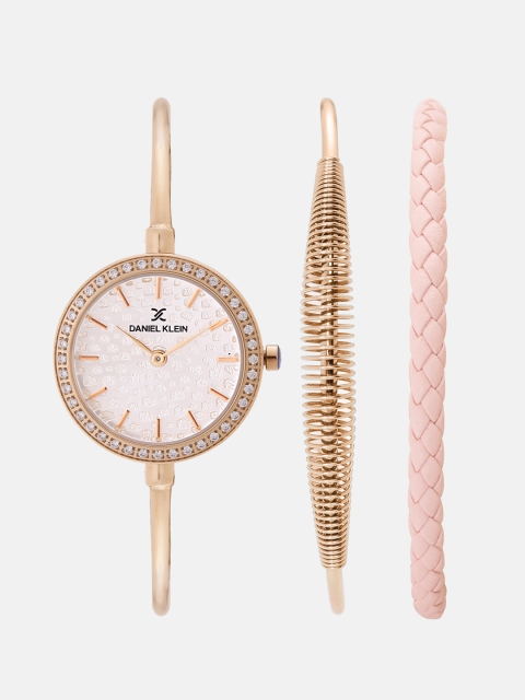 

Daniel Klein Women Watch Gift Set, Silver