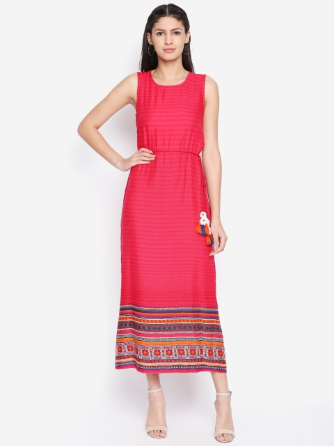 

AKKRITI BY PANTALOONS Women Pink Printed Maxi Dress