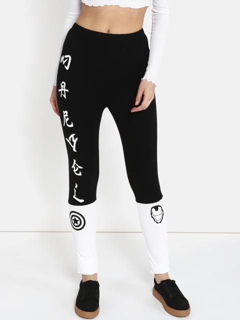 

Kook N Keech Marvel Black & White Colourblocked Leggings