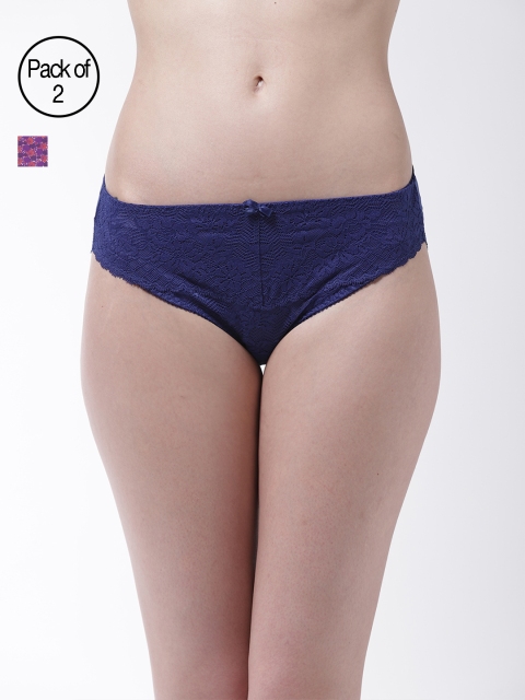 

Marks & Spencer Women Pack of 2 Lace Briefs T818074L, Blue