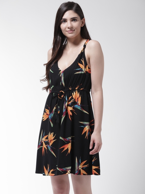 

Marks & Spencer Women Black & Orange Printed Cover-Up Dress