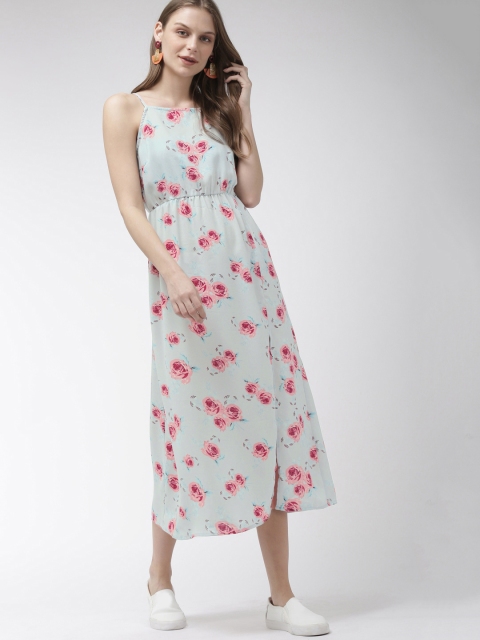 

Mast & Harbour Women Blue & Pink Printed Fit & Flare Dress