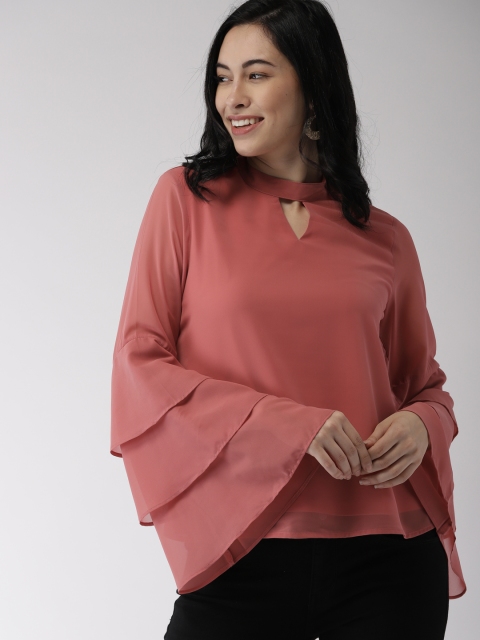 

Mast & Harbour Women Pink Solid Top