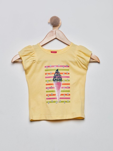 

Tiny Girl Girls Peach-Coloured Solid Top