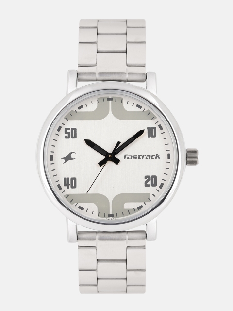 

Fastrack Men Silver-Toned Analogue Watch 38052SM04