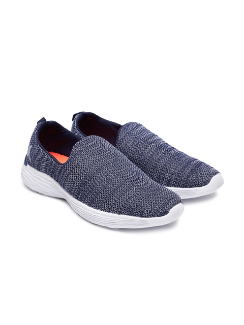 

Carlton London Men Blue & White Slip-On Sneakers