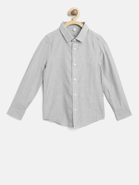 

Marks & Spencer Boys Grey Regular Fit Self Design Casual Shirt