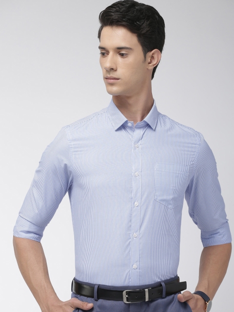 

Arrow Men Blue & White Slim Fit Striped Formal Shirt