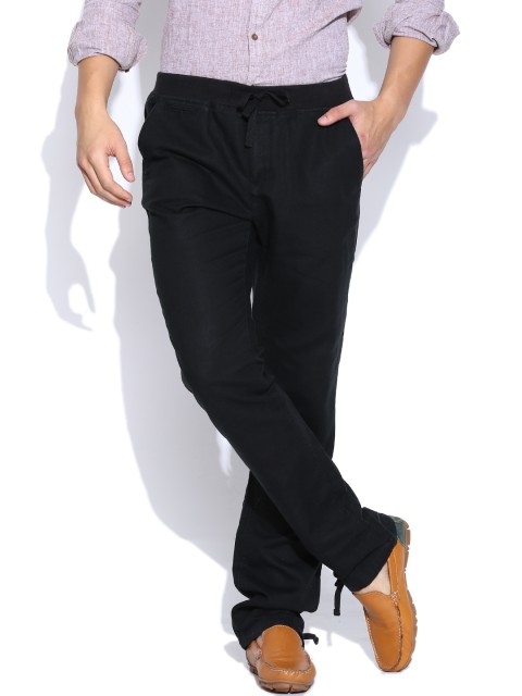 

Jack & Jones Black Linen Casual Trousers