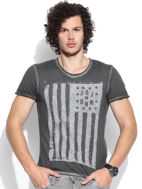 

Jack & Jones Grey Washed Printed T-shirt