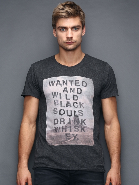 

SELECTED Charcoal Grey Wild Printed T-shirt