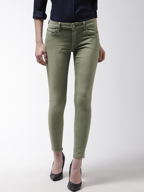 

Marks & Spencer Women Olive Green Skinny Fit Mid-Rise Clean Look Jeans