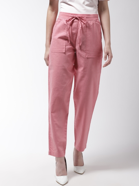 

Marks & Spencer Women Pink Regular Fit Solid Trousers