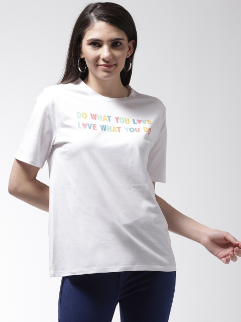 

Marks & Spencer Women White Printed Detail T-shirt