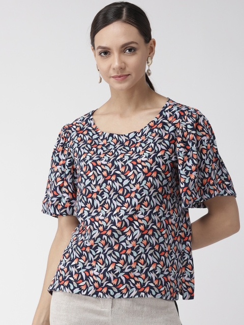 

Marks & Spencer Women Blue & Orange Printed Top