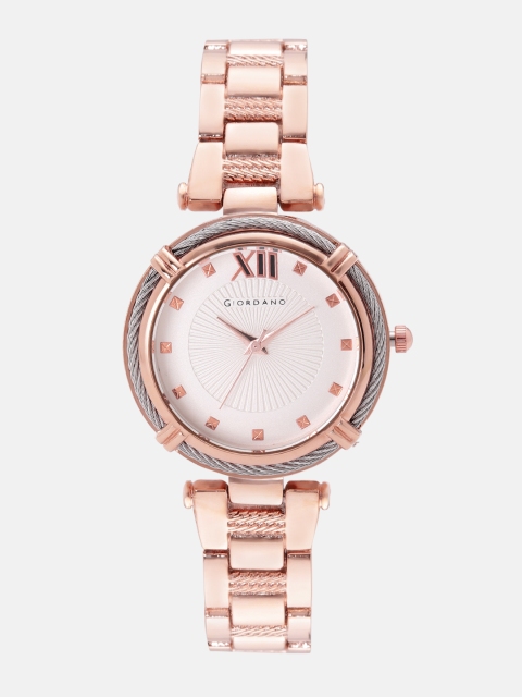 

GIORDANO Women Silver-Toned Textured Analogue Watch C2122-33
