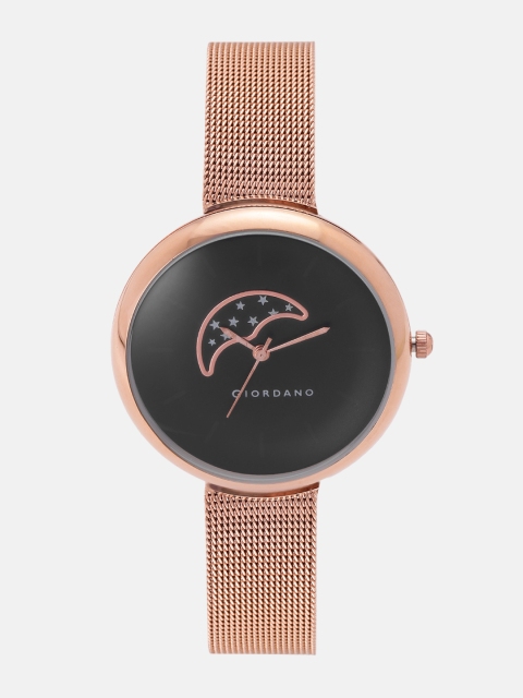 

GIORDANO Women Black Analogue Watch C2118-44