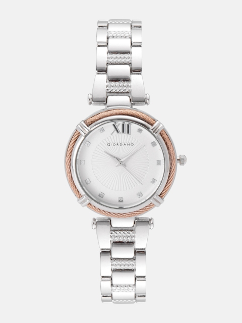 

GIORDANO Women Silver-Toned Textured Analogue Watch C2122-11