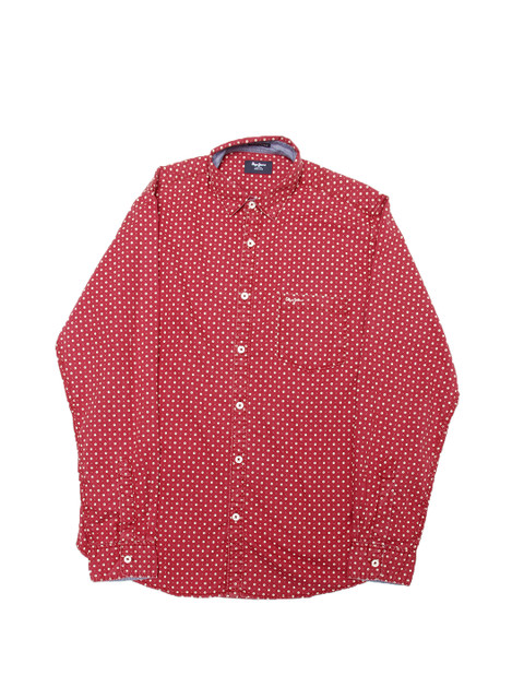 

Pepe Jeans Men Maroon & Beige Regular Fit Printed Casual Shirt