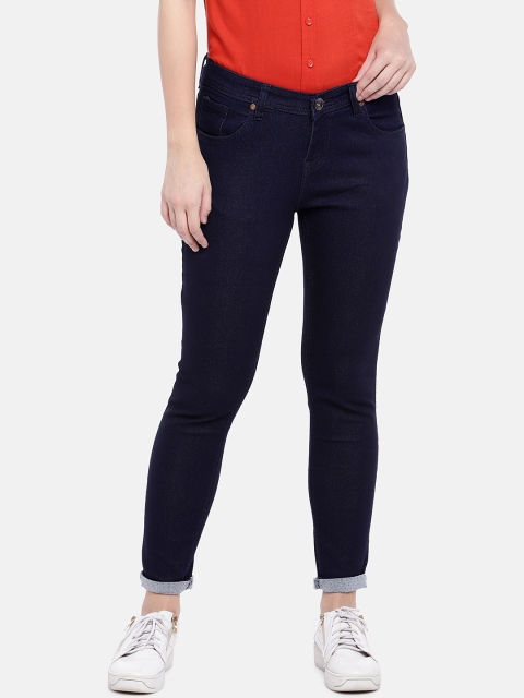 

High Star Women Navy Blue Slim Fit Mid-Rise Clean Look Stretchable Jeans