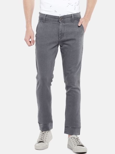 

High Star Men Black Slim Fit Mid-Rise Clean Look Stretchable Jeans, Grey
